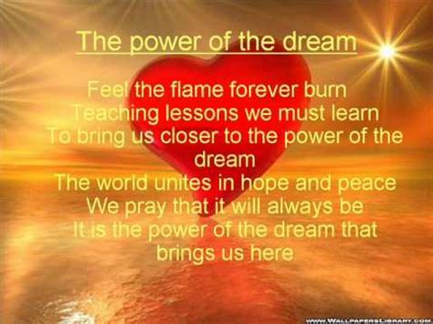 power of the dream lyrics